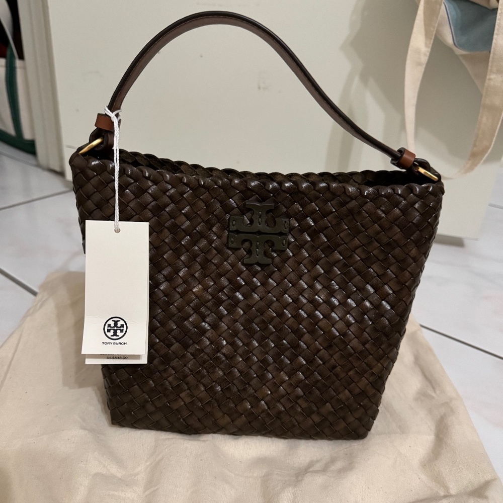 Tory Burch Woven Bucket Bag